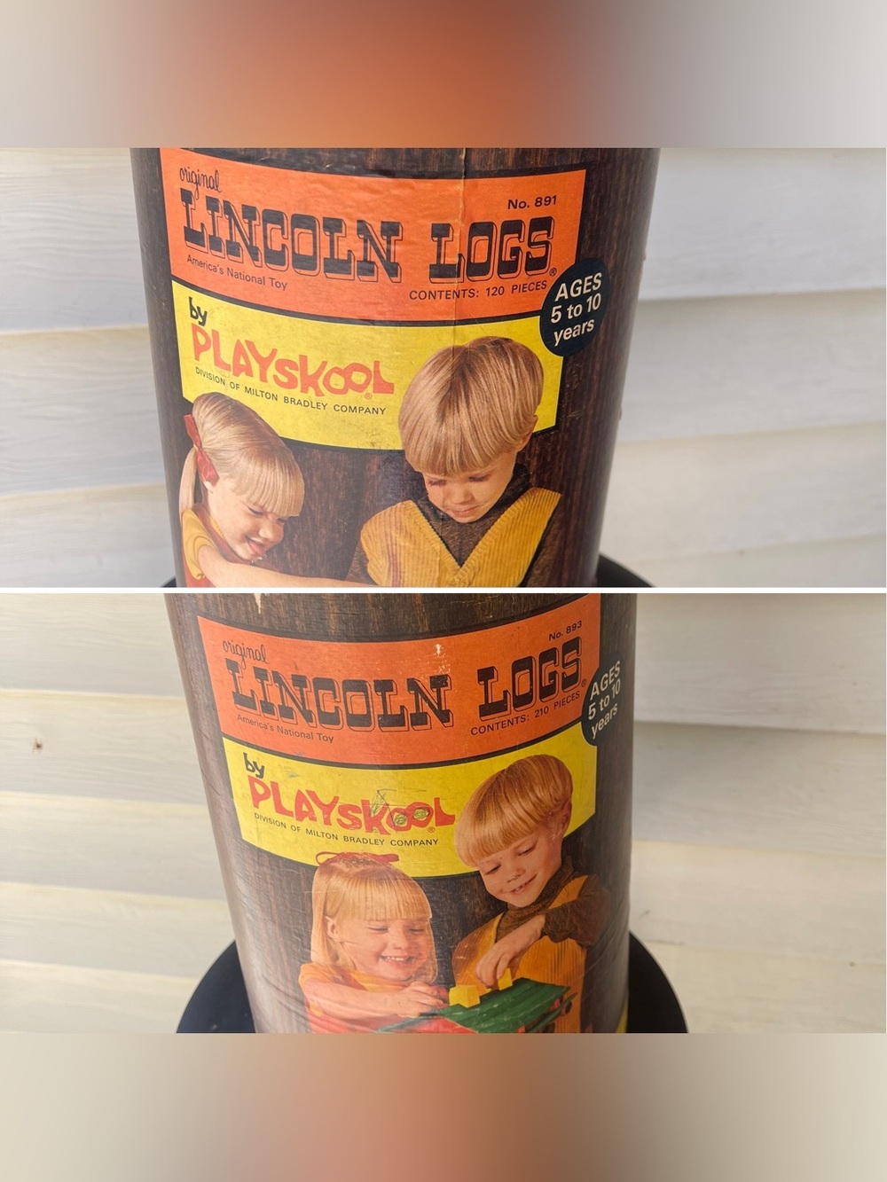 2 Vintage Original Lincoln Logs Sets. Massive 200+ pieces